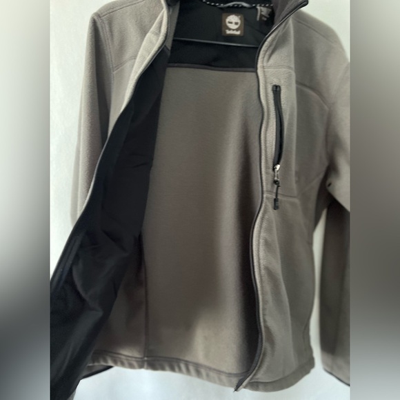 Timberland Size Small Petite Gray & Black Fleece Jacket - Picture 10 of 11